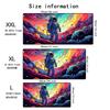Planets And Astronauts Mouse Pad Desk Mat With Stitched Edge Nonslip Gaming Mats Pc Accessories Keyboard Long Desk Pads Mauspad