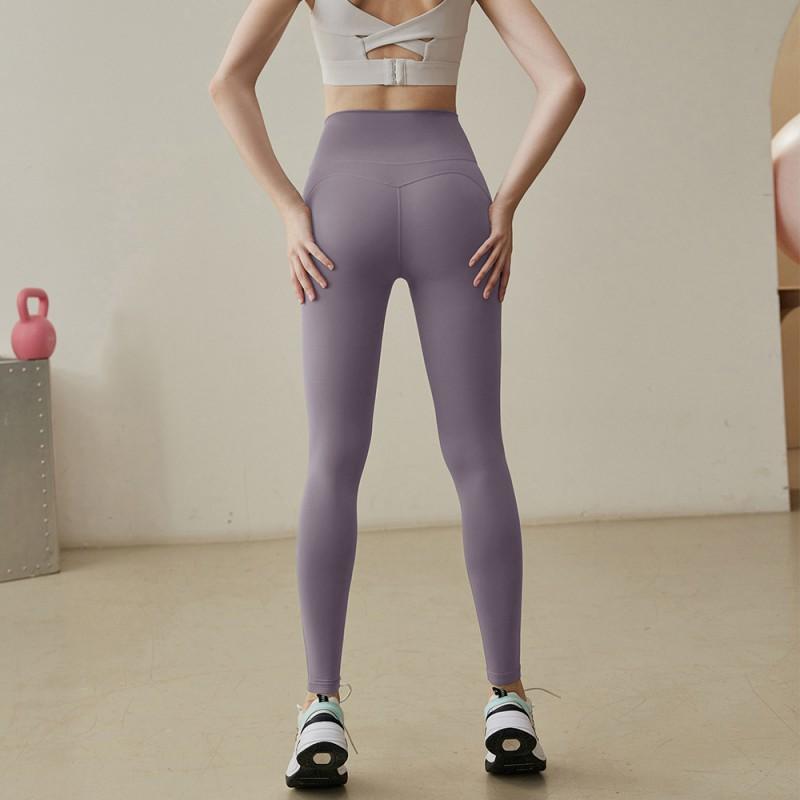 High-Waisted Yoga Leggings Women 9/10 Length Compression Fitness Pants Running Pilates Gym Workout Slimming