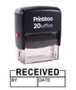 Printtoo RECEIVED WITH BY DATE Self Inking Rubber Stamp Office Stationary Custom