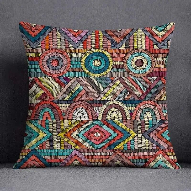 Mandala Retro Pattern Home Decoration Pillowcase Square Office Cushion Cover