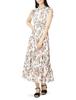 Printed Pleated Dress SWFO222037 BRW 00 [Sneider] Women's