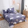 Bed Sheet Polyester Cotton Printed Fitted Sheet Bedding Flat Sheet Soft Breathable Bed Linens (No Pillowcases )