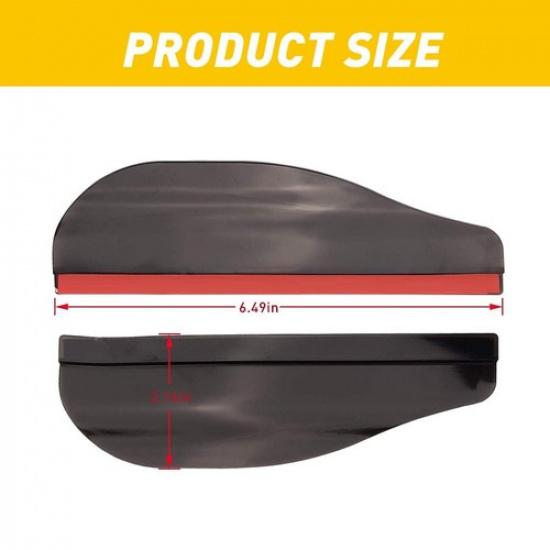 Black Universal Car Rear View Mirror Side Rain Board Eyebrow Guard Sun Visor 2pc
