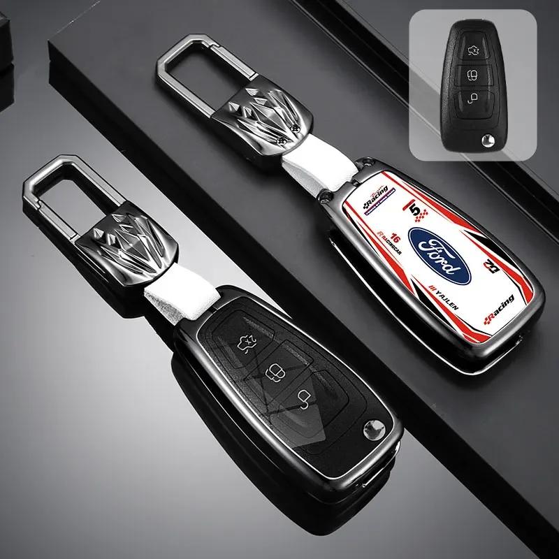 Car Sticker Car Sticker Ford Car Key Case Cover Shell Fob Key Bag For Ford Ranger C-Max S-Max Focus Galaxy Mondeo Transit Tourne