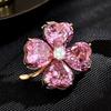Брошь «Четырехлистный клевер» с дизайном «легкая роскошь», хрустальная корсажная брошь и элегантная брошь с антибликовым покрытием