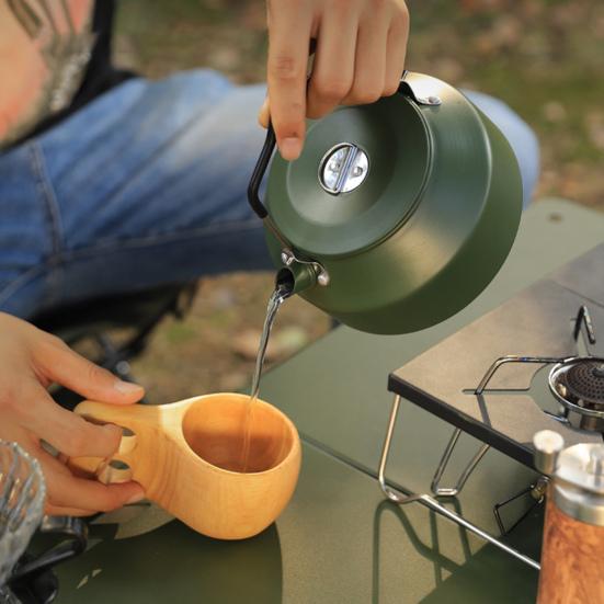 Портативный походный чайник для воды с ручкой емкостью 1,35/1,6 л, пищевой глиноземный горшок для приготовления кипящей воды, чая с молоком, уличный кофейник для