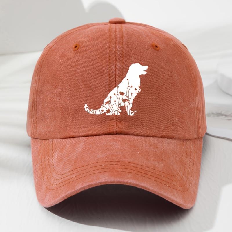 Retro Dog Baseball Cap Adjustable Outdoor Casual Hat