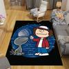 Dustin Flannel Printed Carpet, Home Sofa Decoration for Living Room & Bedroom, Non‑Slip Play Flannel Floor Mat for Game Room