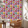 Wallpaper Colorful Donuts Red and Blue for Living Room and Bedroom 50x1000