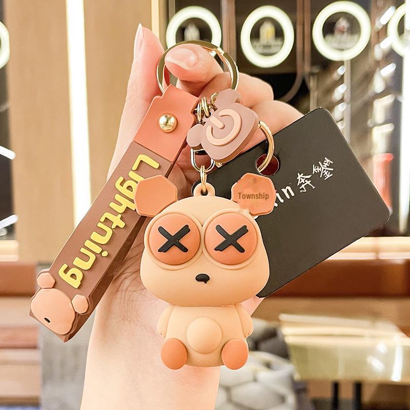 Силиконовый мультяшный брелок с изображением динозавра - милый брелок для снятия стресса