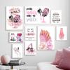 Абстрактная красота, ресницы, ногти, лак для салона, губная помада, скандинавское настенное искусство, холст, живопись, постеры и принты, настенные панно для