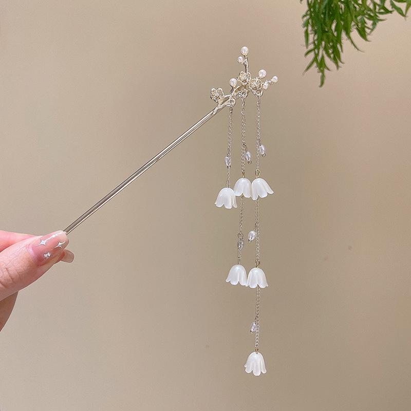 High-End Retro Chinese Tassel Hairpin for Women - Versatile Alloy Hair Clip for Elegant Updos