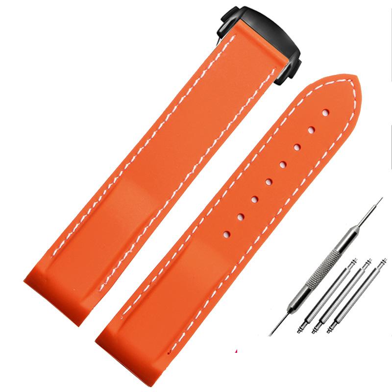 Классический ремешок для часов с резиновым силиконовым интерфейсом Arc 20 мм 22 мм подходит для часов Omega Seamaster GMT Diver 300 Speedmaster Seiko Hamilton