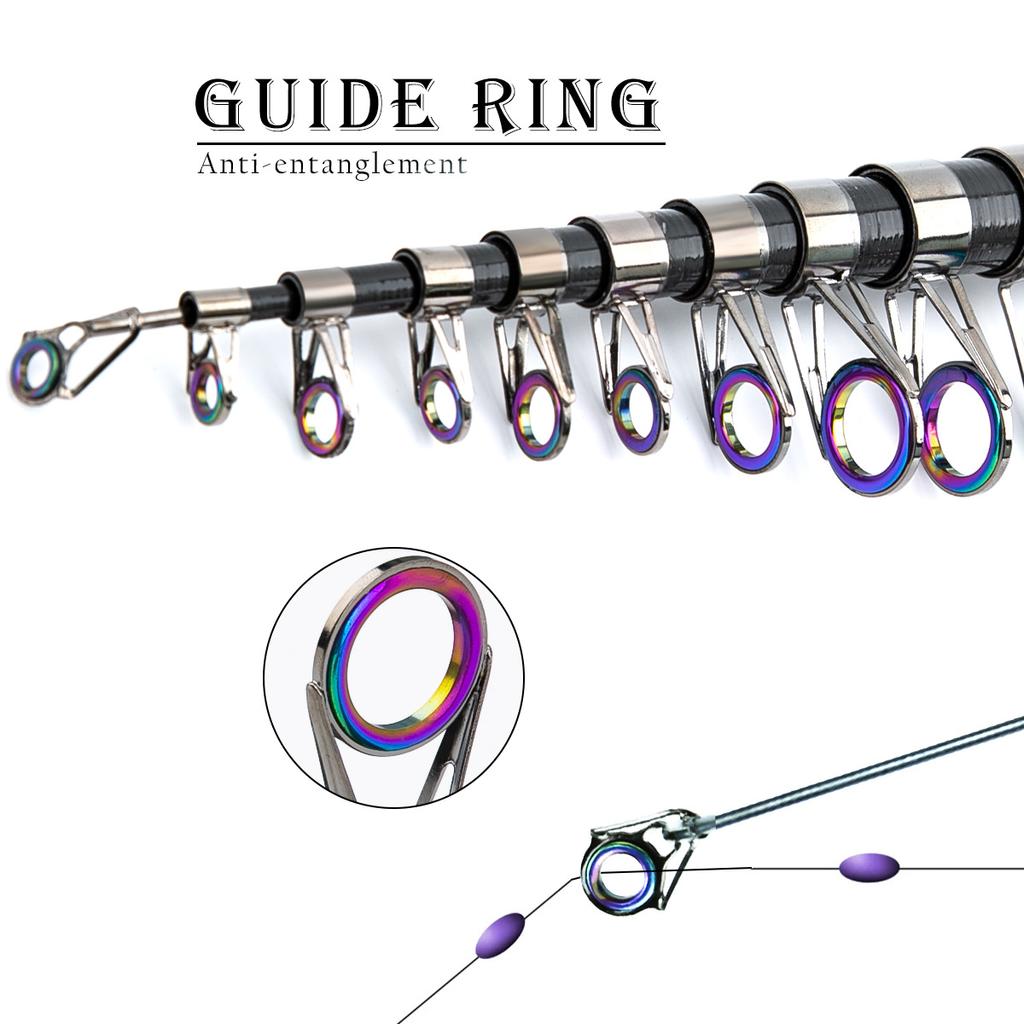 Набор портативных рыболовных снастей из углеродного волокна 5.5:Спиннинговая катушка с 1 передаточным числом, 1,8-3,6 м, удочка с прямой ручкой, крючок для наживки, комплект аксессуаров