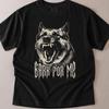 Футболка с графикой 'Bark For Me Wolf', Готический Винтажный Темный Животный Заявление Дизайн