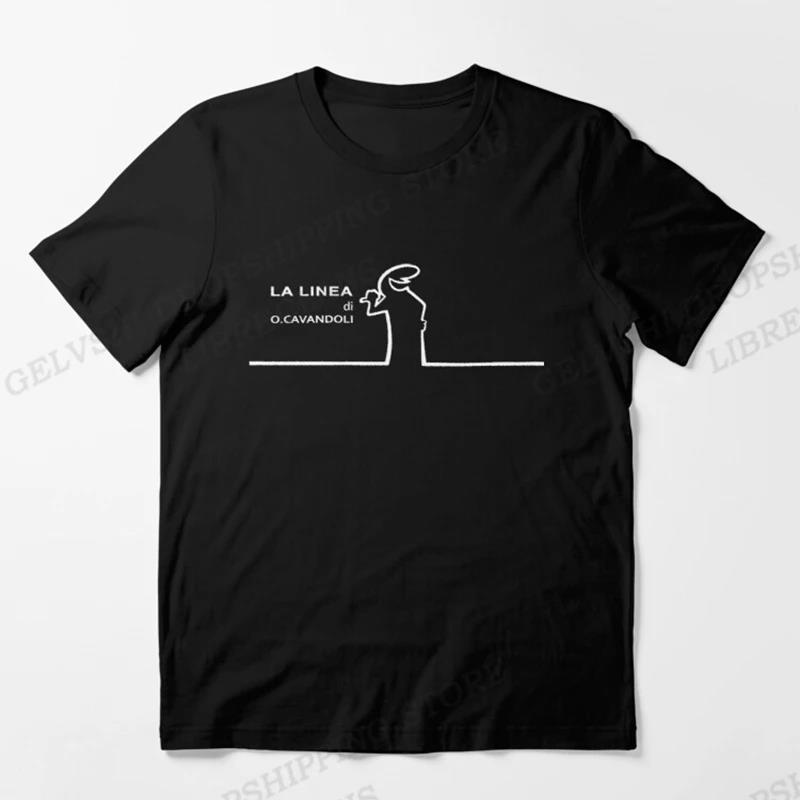 Футболка Line Osvaldo Cavandoli, модная хип-хоп-футболка La Linea, повседневная, с круглым вырезом, футболки больших размеров для женщин