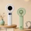 USB Rechargeable Electric Hand Fan with LED Display Highspeed Cooling Fan  Outdoor Travel