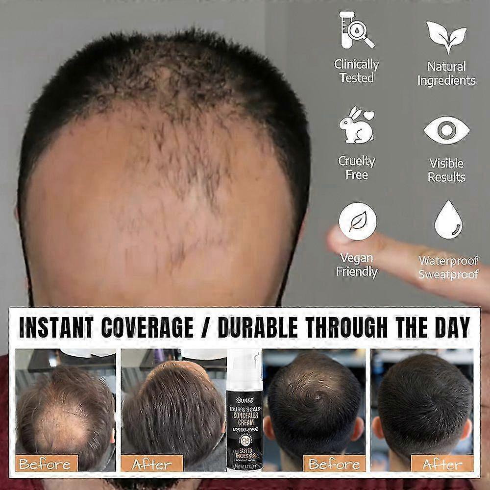 Hairfillup Hair Covering Pen, Waterproof Sweatproof Hair Concealer For Men, Root Coverage Fuller Cream, Hair Scalp Concealer Cream, 30ml
