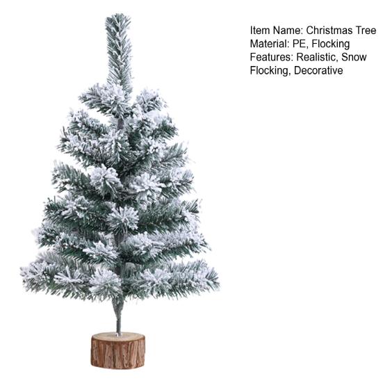 Искусственная новогодняя елка, настольная мини-фигурка из снежного флока, реалистичная