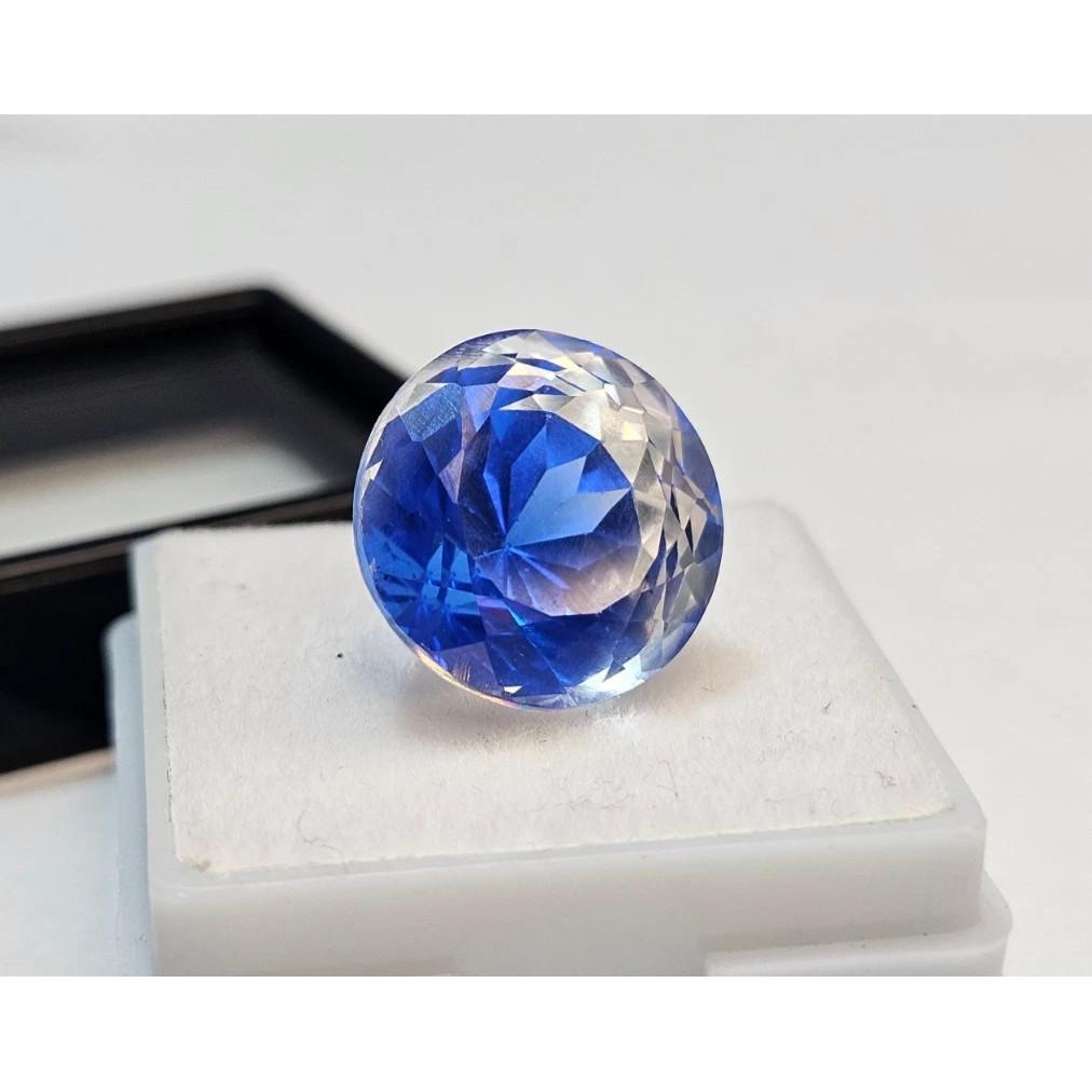 Beautiful Pitambari Sapphire Natural Round Cut 15-16 Ct Certified Gemstone
