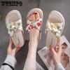 Женские тапочки на толстой подошве, летняя модная верхняя одежда, тапочки трапециевидной формы, пляжная обувь в сказочном стиле с перекрестными ремешками