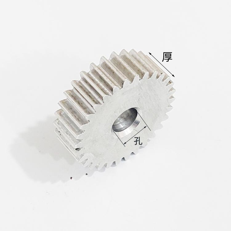 Flat aluminum alloy 0.6 die 24 25 26 27 28 29 30 31 32 33 34 35 36 37 38 39 teeth involute straight gear 06mod