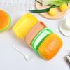 Cute Hamburger Burger Lunch Box Double Tier Food Container Bento Lunchbox