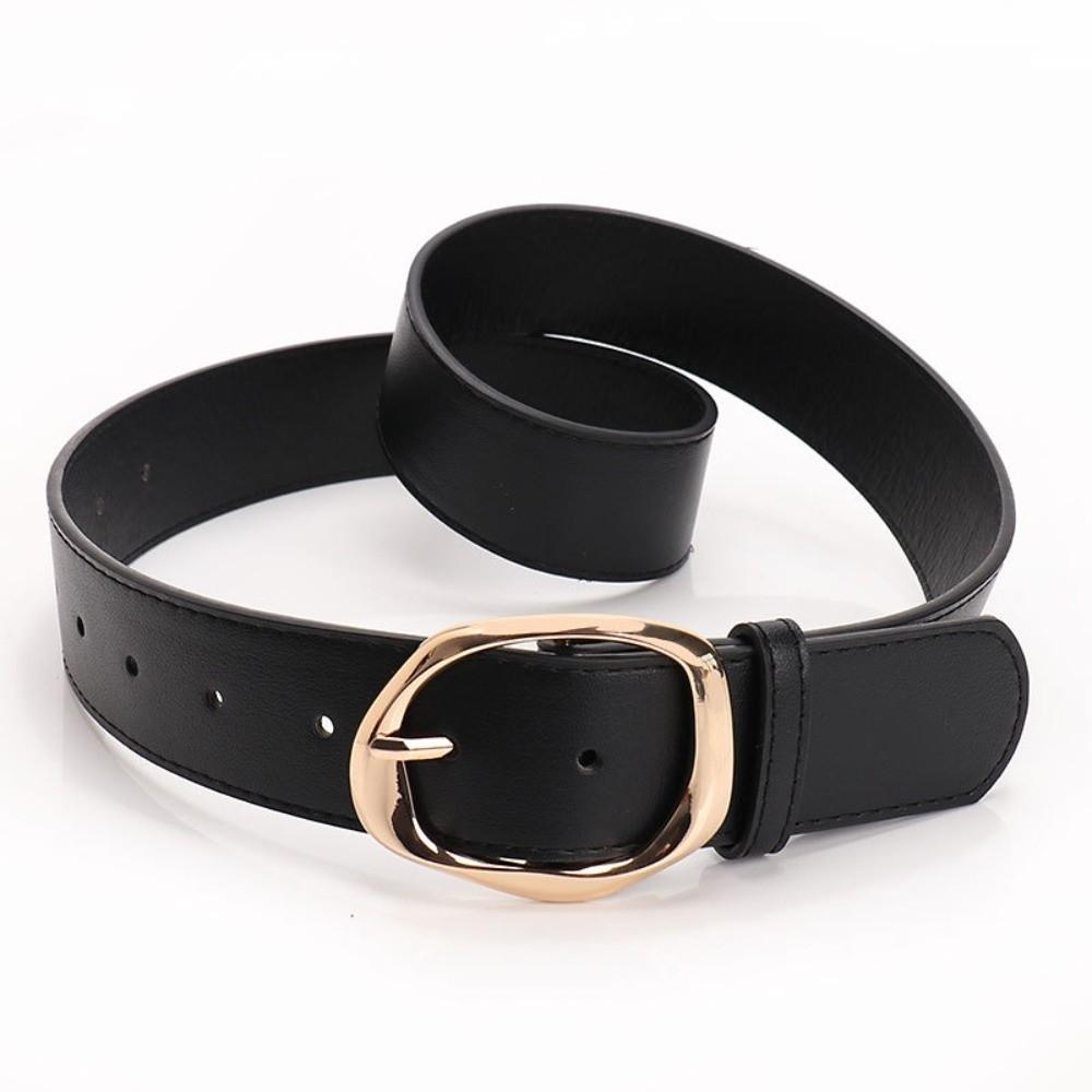 Oval Pin Buckle Waist Belt Faux Leather Leather Waistband Vintage Waist Strap Casual Daily Wear