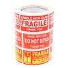 250Pcs/Roll Fragile Stickers Handle With Care Thank You Warning Labels