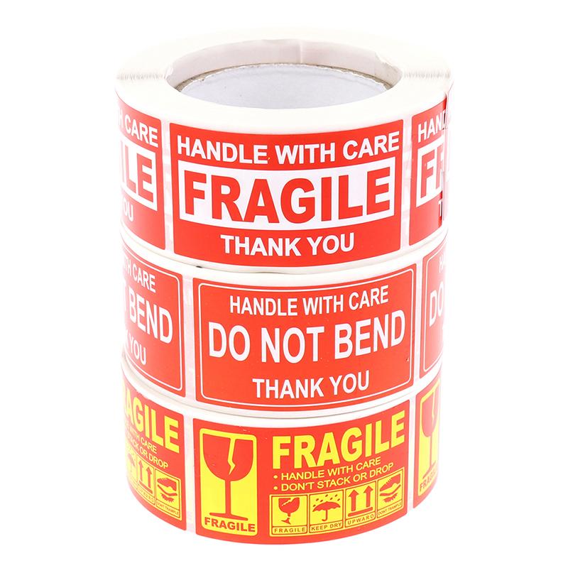 250 шт./рулон хрупкие наклейки обращайтесь с осторожностью спасибо предупреждающие этикетки