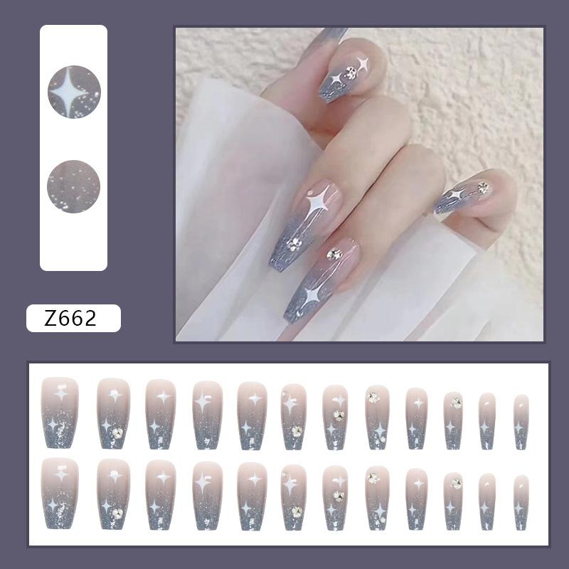 Набор накладных ногтей для Хэллоуина, черный французский кончик, полное покрытие, гроб, акрил, короткий пресс, накладные ногти, 24 шт.