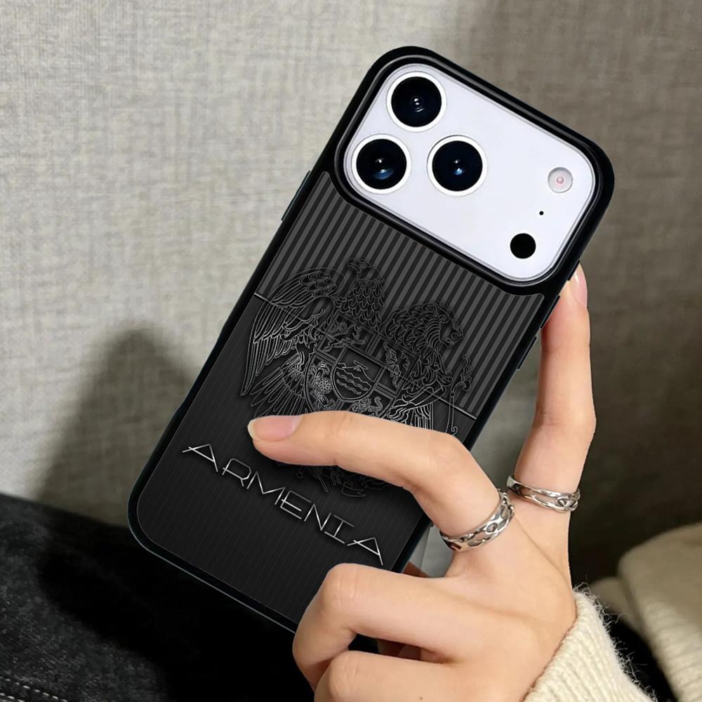 Чехол Case для iPhone 17 Air 16 Pro Max 15 Plus 11 13 Mini 14 12 Задняя крышка телефона Армения Флаг армян мягкий