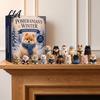 Daily Countdown Gift Set 2026 Dog Christmas Advent Calendar, 24-Day Acrylic Ornament with Mini Puppy Holiday Home Decor Figures, 2D Flat Tree