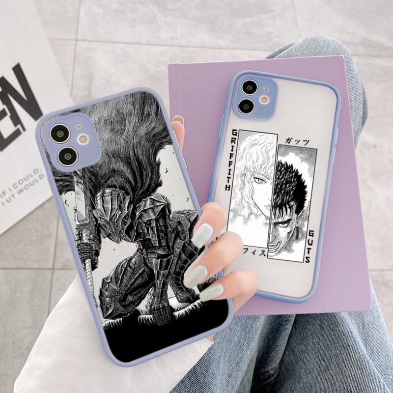 Чехол для телефона с аниме Berserk Guts, матовый прозрачный чехол для iphone 14 11 12 13 plus mini x xs xr pro max