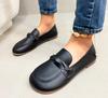 New Flats Women Shoes Loafers Leather Woman Flats Slip On Women's Loafer Female Moccasins Shoe Plus Size 35-43