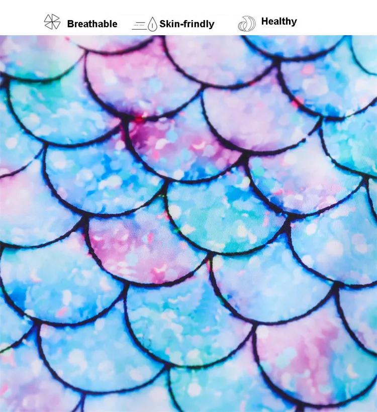 Купальник для маленьких девочек, цельный купальник с длинными рукавами, купальный костюм русалки с рыбьей чешуей, купальный костюм для маленьких девочек, пляжный рашгард