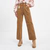 Womens Casual Winter Straight Leg Elastic Waist Corduroy Pants With Pockets