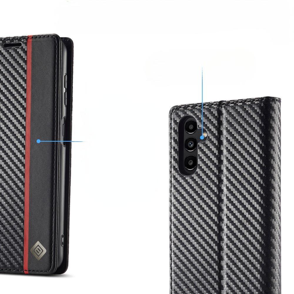 Flip Case for Samsung Galaxy A36 5G, Carbon LC.IMEEKE, Black