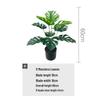 Artificial Monstera Deliciosa Floor Plant with 18 Green Leaves for Wall Decoration and Accessories