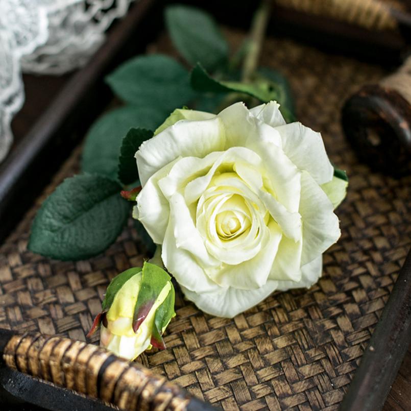 1pc Artificial Flowers Silk Rose Home living room Vase Outdoor garden Wedding bridal bouquet Christmas Decoration Diy gift box