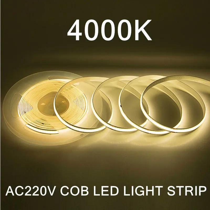 1-5 м початковая светодиодная лента 220 В 230 В переменного тока 240 светодиодов/м Гибкая лента с выпрямителем Не требуется питание Линейное освещение Новинка 2024 года