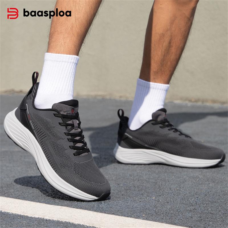 Baaploa Мужские кроссовки Модные мужские сетчатые дышащие противоскользящие износостойкие мужские кроссовки для бега на открытом воздухе для фитнеса мужские кроссовки