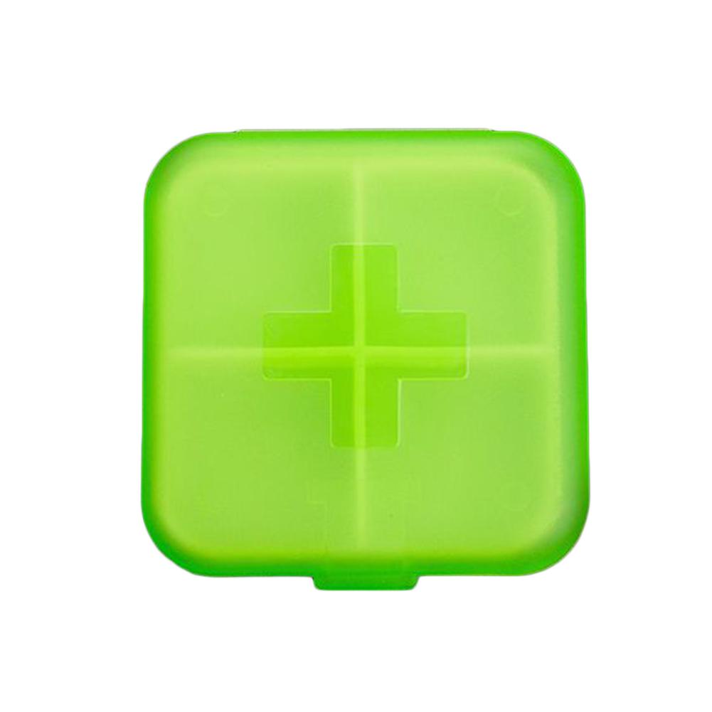 Portable Travel 4 Grid Pill Storage Box Case Container Mini Medicine Organizer