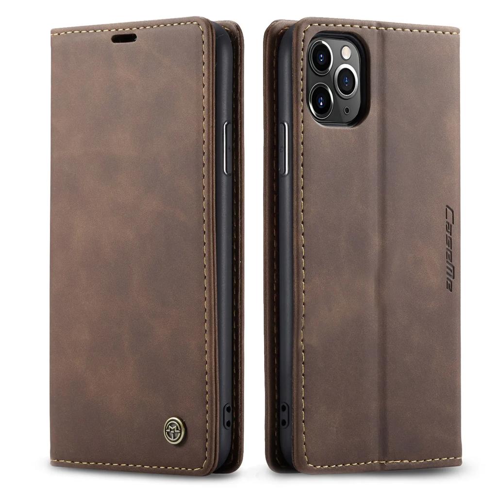 Кожаный чехол для iPhone 12 11 Pro X XR XS Max, CaseMe Ретро Кошелек Люксовый Магнитный Держатель для Карт Обложка-Кошелек для iPhone 8 7 6 Plus 5