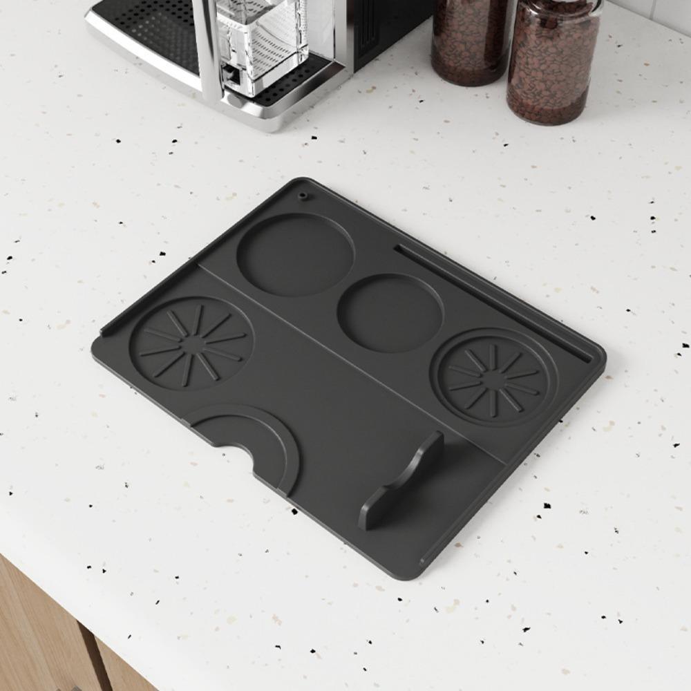Heat Resistant Coffee Machine Silicone Mat 2 in 1 Coffee Bar Mat Espresso Tamping Mat Dining Table