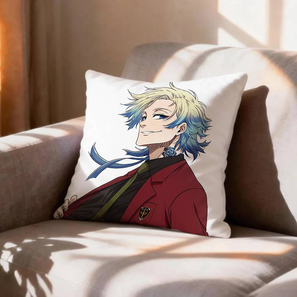 Blue Lock Anime MMichael KKaiser Pillow Case Pattern Printed Pillowcase For Living Room Sofa Cushion Cover