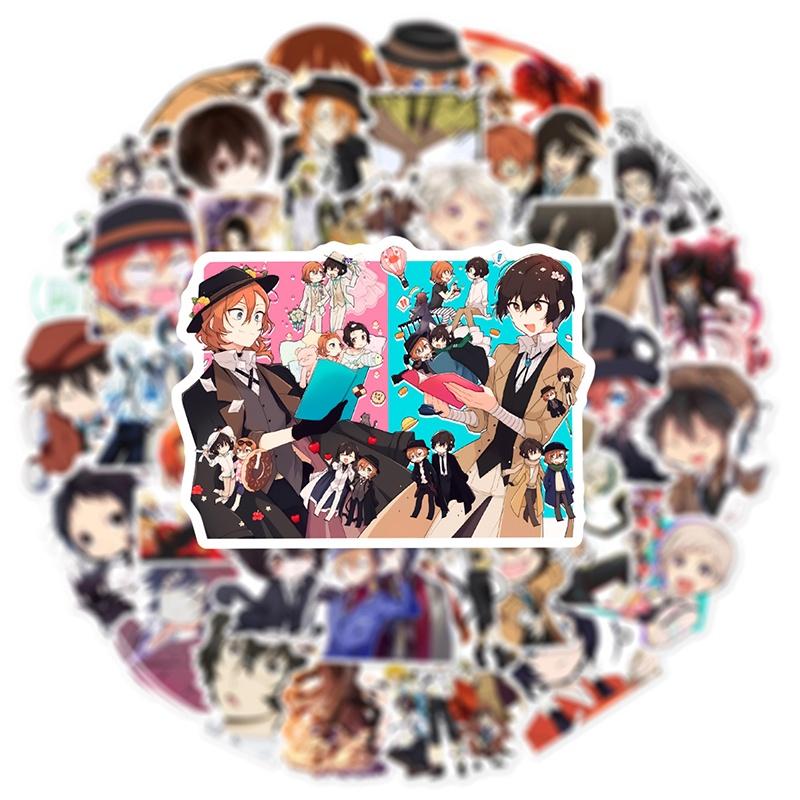 50 шт. Наклейки Bungo Stray Dogs Многоразовый Декор Для Ноутбука Чемодана Граффити