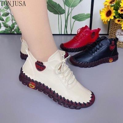 Весенние нескользящие износостойкие легкие спортивные женские кожаные туфли-лоферы