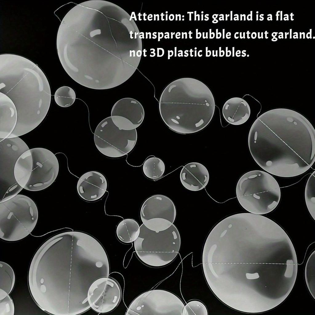 1 шт. Декор Подводный мир Украшения для вечеринки Прозрачные гирлянды из пузырей Украшение на день рождения Баннер для дня рождения Подвесной стример Пляжный баннер Подводный фон Океан