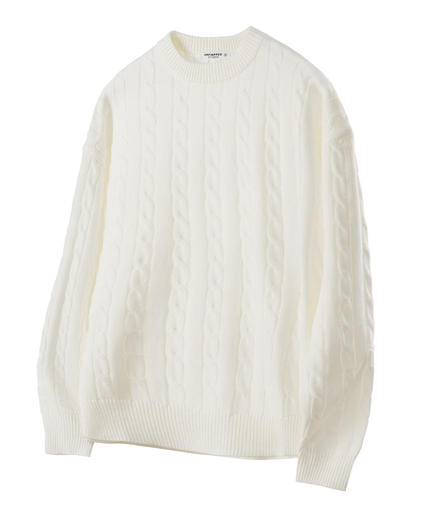 UNTAPPED STUDIO [2Pack] Oversized Cable Round Knit 5 Colors (Type B)